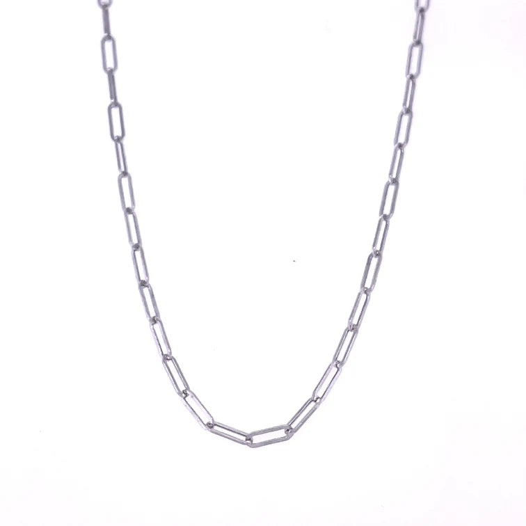 White xs link Paperclip chain